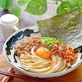 肉味噌三色油うどん